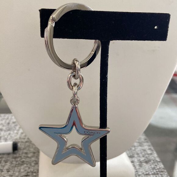 Coach Star light blue key chain holder NWOT - Picture 3 of 4